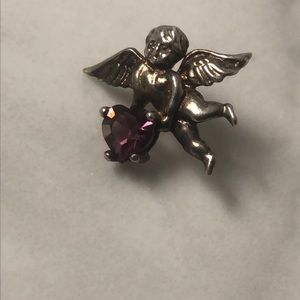 Angel‎ sterling silver pin